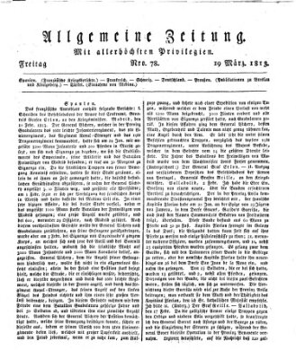 Allgemeine Zeitung Freitag 19. März 1813