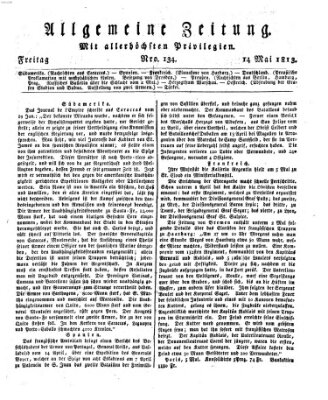 Allgemeine Zeitung Freitag 14. Mai 1813