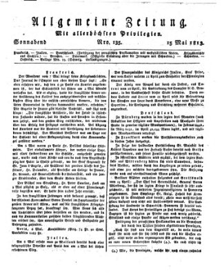Allgemeine Zeitung Samstag 15. Mai 1813