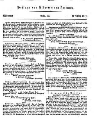 Allgemeine Zeitung Mittwoch 31. März 1813