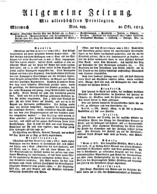 Allgemeine Zeitung Mittwoch 20. Oktober 1813