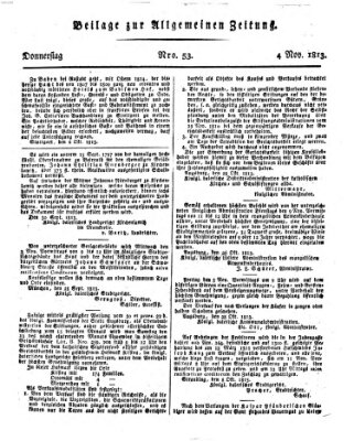 Allgemeine Zeitung Donnerstag 4. November 1813