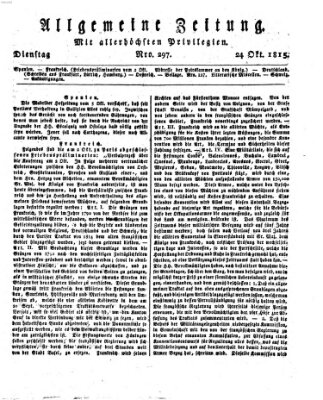 Allgemeine Zeitung Dienstag 24. Oktober 1815