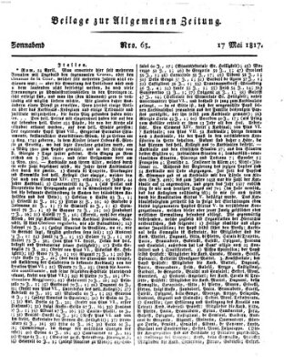 Allgemeine Zeitung Samstag 17. Mai 1817