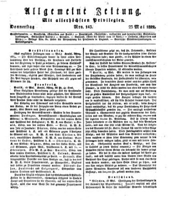 Allgemeine Zeitung Donnerstag 23. Mai 1822