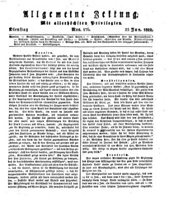 Allgemeine Zeitung Dienstag 25. Juni 1822