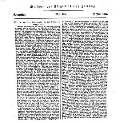 Allgemeine Zeitung Dienstag 25. Juni 1822
