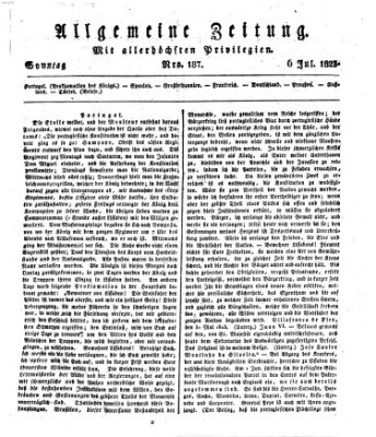 Allgemeine Zeitung Sonntag 6. Juli 1823
