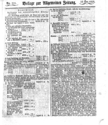 Allgemeine Zeitung Mittwoch 24. Dezember 1823