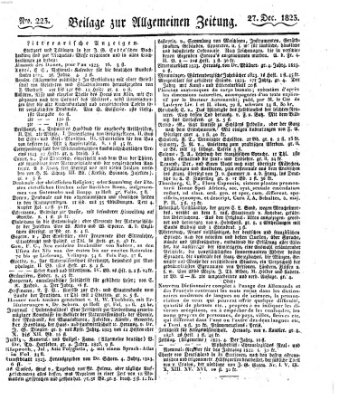 Allgemeine Zeitung Samstag 27. Dezember 1823