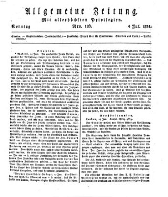 Allgemeine Zeitung Sonntag 4. Juli 1824