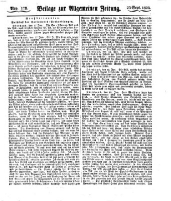 Allgemeine Zeitung Donnerstag 23. September 1824