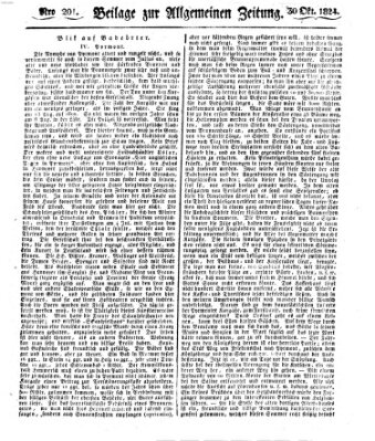 Allgemeine Zeitung Samstag 30. Oktober 1824