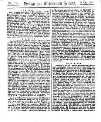 Allgemeine Zeitung Freitag 31. Dezember 1824