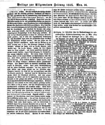 Allgemeine Zeitung Freitag 14. Januar 1825