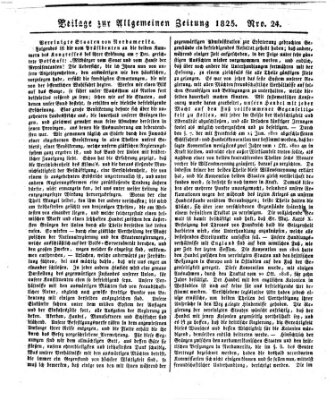 Allgemeine Zeitung Montag 24. Januar 1825