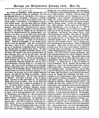 Allgemeine Zeitung Donnerstag 10. März 1825
