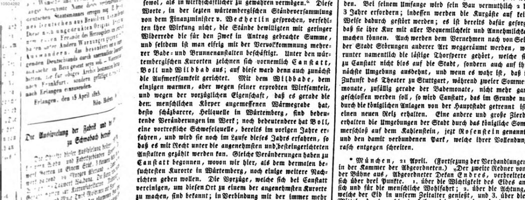 Allgemeine Zeitung Montag 25. April 1825