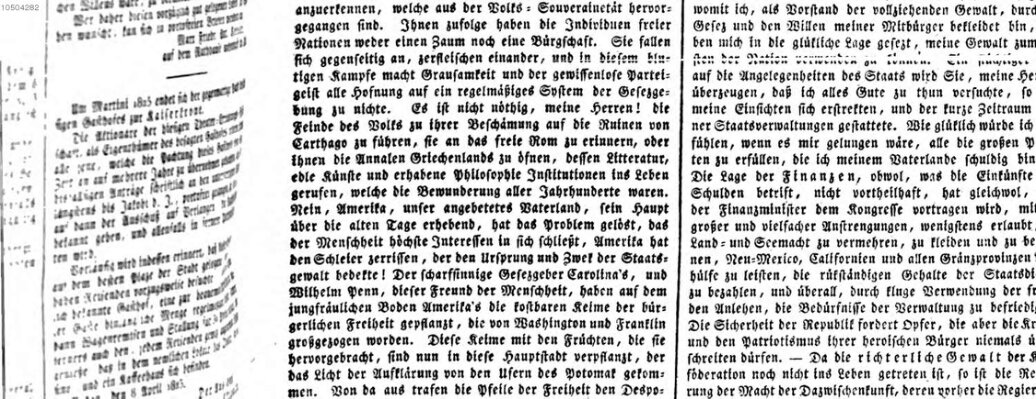 Allgemeine Zeitung Dienstag 26. April 1825