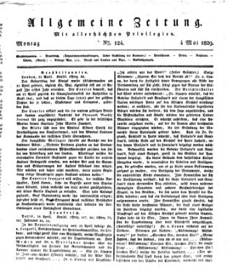Allgemeine Zeitung Montag 4. Mai 1829