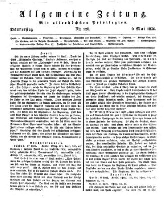 Allgemeine Zeitung Donnerstag 6. Mai 1830