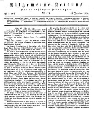 Allgemeine Zeitung Mittwoch 23. Juni 1830