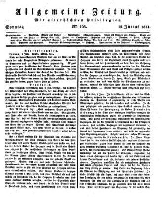 Allgemeine Zeitung Sonntag 12. Juni 1831
