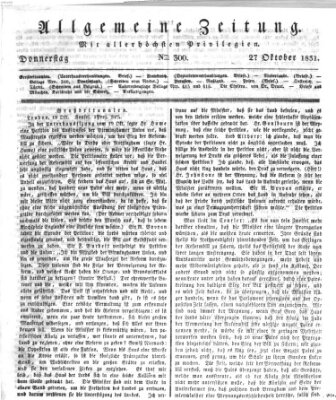Allgemeine Zeitung Donnerstag 27. Oktober 1831