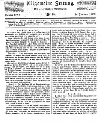 Allgemeine Zeitung Samstag 14. Januar 1832