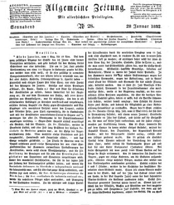 Allgemeine Zeitung Samstag 28. Januar 1832