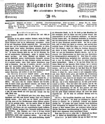 Allgemeine Zeitung Sonntag 4. März 1832