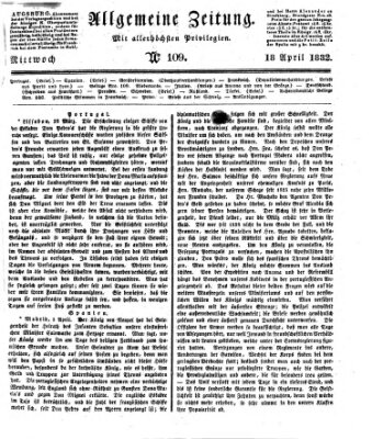 Allgemeine Zeitung Mittwoch 18. April 1832