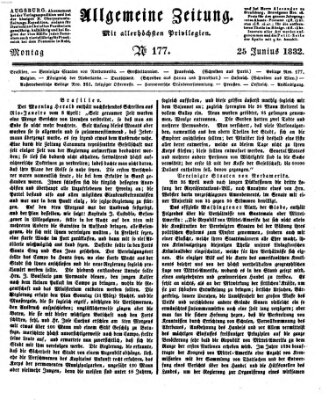 Allgemeine Zeitung Montag 25. Juni 1832