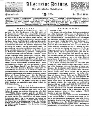 Allgemeine Zeitung Samstag 14. Mai 1836