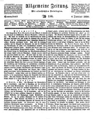 Allgemeine Zeitung Samstag 4. Juni 1836