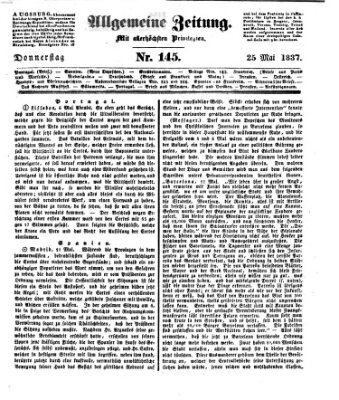 Allgemeine Zeitung Donnerstag 25. Mai 1837