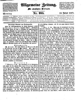 Allgemeine Zeitung Montag 24. Juli 1837