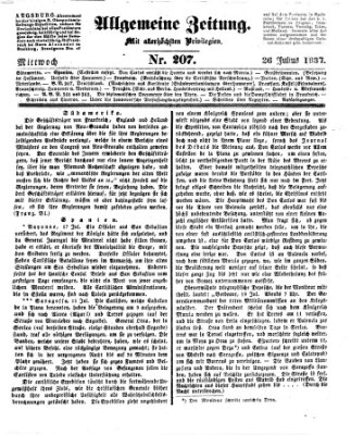 Allgemeine Zeitung Mittwoch 26. Juli 1837