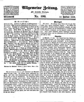 Allgemeine Zeitung Mittwoch 11. Juli 1838