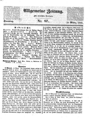 Allgemeine Zeitung Sonntag 28. März 1841
