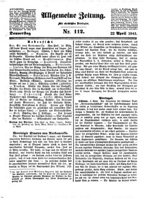 Allgemeine Zeitung Donnerstag 22. April 1841