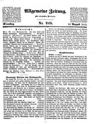 Allgemeine Zeitung Dienstag 31. August 1841