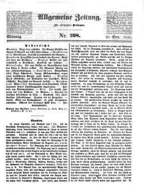 Allgemeine Zeitung Montag 25. Oktober 1841