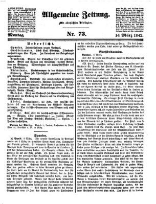 Allgemeine Zeitung Montag 14. März 1842