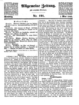 Allgemeine Zeitung Sonntag 1. Mai 1842