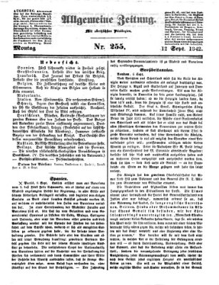 Allgemeine Zeitung Montag 12. September 1842