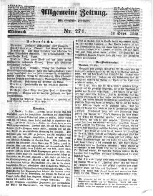 Allgemeine Zeitung Mittwoch 28. September 1842