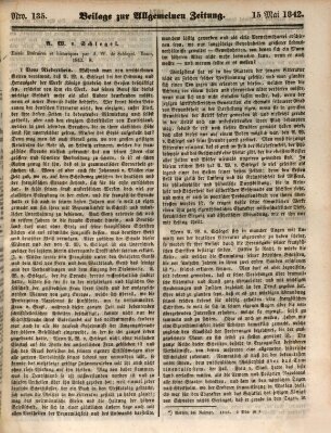 Allgemeine Zeitung Sonntag 15. Mai 1842