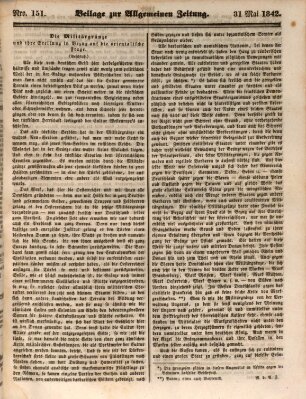 Allgemeine Zeitung Dienstag 31. Mai 1842