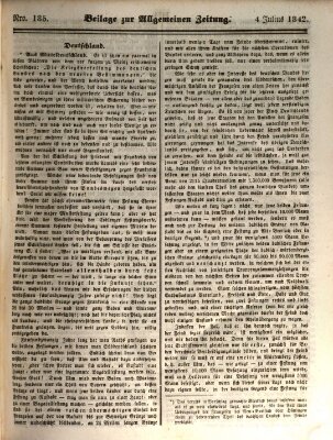 Allgemeine Zeitung Montag 4. Juli 1842